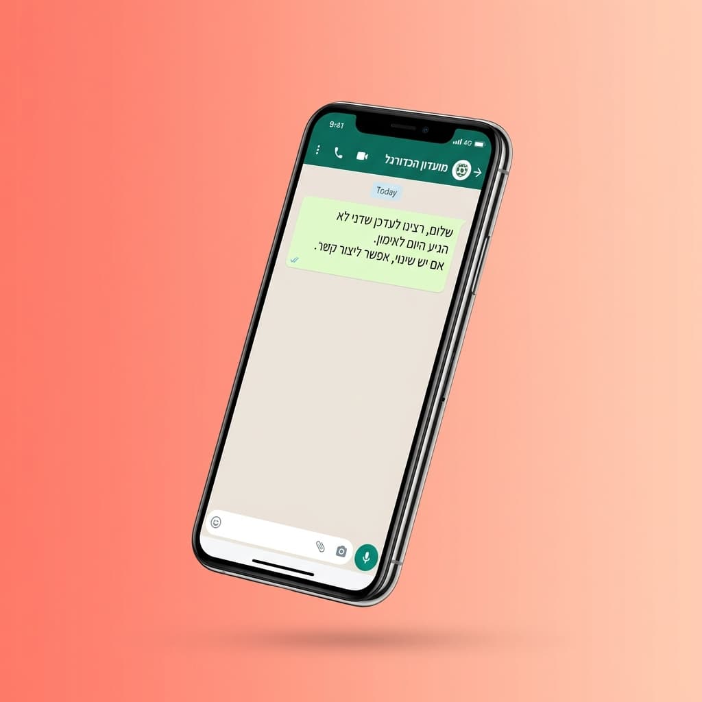 התראת WhatsApp על היעדרות